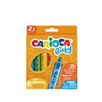 Carioca Jumbo Bebek Yumuşak 8'li Pastel Boya - Beyaz