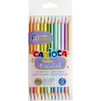 Carioca Pastel Renk Çift Taraflı Kuru Boya Kalem 12'li (24 Renk) Çocuklar İçin Eğlenceli Boyalar