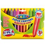 Carioca Plastello Jumbo Üçgen 12 Renk Pastel Boya