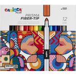 Carioca Plus Prısma Fiber Uç Keçeli Boya Kalemi 12'li Renkli Sanatsal Uygulamalar İçin İtalya Menşeli