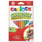 Carioca Supercolor Maxi Üçgen Kuru Boya Kalemi 12 Renk