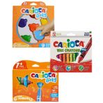 Carioca Teddy Sekilli Mum Boya - Carioca Teddy Keceli Kalem - Carioca Wax Crayons 3 Adet Boyama Seti