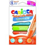 Carioca Temperello Stick Fosforlu Boyama Kalemi 6’lı Parlak Renkler ile Eğlenceli Boyama