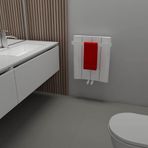 Carisa Curvy Bath Alüminyum Havlupan Modern Tasarım Beyaz 200 x 24,5 cm