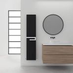 Carisa Elvino Bath Mirror Alüminyum Havlupan Modern Tasarım Siyah 180x37 Cm