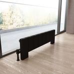 Carisa Elvino Floor Yatay Alüminyum Radyatör Modern Tasarım Siyah 30x99,5 Cm