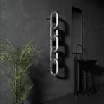 Carisa Link Dikey Paslanmaz Çelik Radyatör Modern Tasarım Satine 130x24 Cm