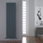 Carisa Mack Dikey Alüminyum Radyatör Modern Tasarım Antrasit 180x47,5 Cm