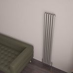 Carisa Mistral Dikey Paslanmaz Çelik Radyatör Modern Tasarım Satine 180x32 Cm