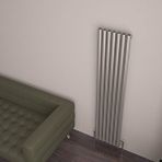 Carisa Mistral Dikey Paslanmaz Çelik Radyatör Modern Tasarım Satine 180x45 Cm