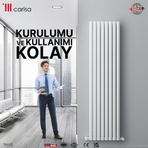 Carisa Tallis 60x119 cm Kumlu Beyaz Alüminyum Radyatör