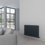 Carisa Tallis Double 60x119 cm Kumlu Antrasit Alüminyum Radyatör