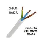 Çarkıt Cmk Cable 3X1,5 Ttr Çok Telli Kablo Tam Kesit %100 Bakır
