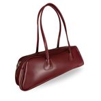 CARLA Retro Baget Omuz Çantası (Bordo)