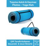 Carlburn 10 mm Kalınlığında Çift Taraflı Kaymaz Pilates Meditasyon Minderi Taşıma Askılı 183x61 cm