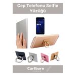 Carlburn 360 Derece Parmak Ucunda Dönen Cep Telefonu Tutucu Soket Yuvarlak Standı Selfie Yüzük