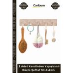 Carlburn #askılık Banyo Mutfak Düzenleyici Duvar Kanca 2 Adet Kendinden Yapışkanlı Güçlü Şeffaf 5li Askılık - Tek Ebat - Çok Renkli