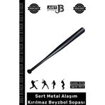 Carlburn #BeyzbolSopası Sert Metal Alaşım Kaymaz Dayanıklı 855 Gram Kırılmaz Siyah Beyzbol Sopası 64 Cm