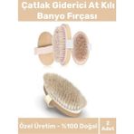 Carlburn Çatlak Giderici Banyo Fırçası 2 Adet %100 Doğal At Kılı ile Arındırıcı Etki Sunar
