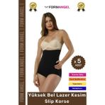 Carlburn #korse 2 Beden Incelten Lazer Kesim Iz Göstermeyen Kaymaz Toparlayıcı Yüksek Bel Slip Korse - 5 Adet - L-XL