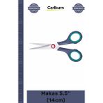 Carlburn #makas Keskin Çelik Ağızlı Plastik Saplı Profesyonel Terzi Kumaş Kağıt Hobi Ev Ofis Tipi Makas 5.5 Inc 14CM