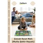Carlburn #oyunmatı Şehir Keşfi Araba Oyunu Hayal Gücü Aile Anne Baba Çocuk Oyun Matı Mutlu Şehir Hayatı - Tek Ebat