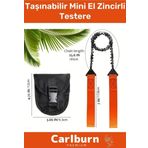 Carlburn Özel Tasarım Hafif Kompakt Dayanıklı Saplı Pratik Taşınabilir Çantalı Mini El Zincirli Testere