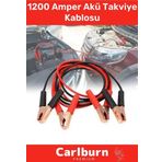 Carlburn Özel Üretim %100 Bakır Kalın Kablo 1200 Amper Güçlü Oto Akü Takviye Hızlı Şarj Kablosu
