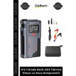 Carlburn Özel Üretim 1000A Jump Starter Powerbank 4'ü 1 Arada Şarjlı Akü Takviye Cihazı ve Hava Kompresörü - Çok Renkli