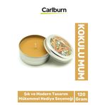Carlburn Özel Üretim Aromaterapi Arınma Huzur Meditasyon Yoga Esans Dekoratif Mum Oda Kokusu 120G Teneke Kutu