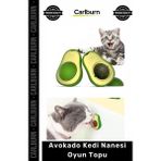 Carlburn Özel Üretim Diş Temizleyici Stres Giderici Doğal Catnip Sağlıklı Hijyen Avokado Kedi Nanesi Oyun Top - Tek Ebat - Çok Renkli