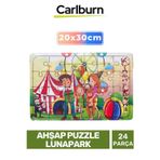 Carlburn Özel Üretim Eğitici Zeka Geliştirici Öğretici El Göz Koordinasyonu Ahşap Puzzle Lunapark - 24 Parça