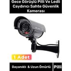 Carlburn Özel Üretim Ev Apartman Bahçe İş Yeri Gece Görüşlü Pilli Ve Ledli Caydırıcı Sahte Güvenlik Kamerası