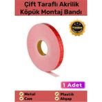 Carlburn Özel Üretim Güçlü Iz Bırakmayan Çift Taraflı Akrilik Köpük Montaj Bandı 19MM x 2mt - 1 Adet