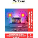 Carlburn Özel Üretim IP20 Koruma 5V Usb Giriş Yapıştırılabilen RGB Şerit LED İç Mekan Palmiye Aydınlatma