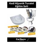 Carlburn Özel Üretim Klozet Alıştırma Kapağı Kum Kabı Wc Yavru Yetişkin Kedi Hijyenik Tuvalet Eğitim Seti