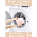 Carlburn Özel Üretim Kumaş Fermuarlı Dayanıklı Çamaşır Yıkama Filesi Sütyen Yıkama Torbası 2'li Paket 20X15CM