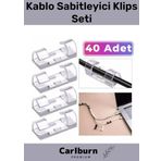 Carlburn Özel Üretim Montaj Kötü Görüntü Engelleyici İz Bırakmaz Kablo Sabitleyici Klips Seti 40 Adet