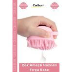 Carlburn Özel Üretim Yumuşak Silikon Banyo Masaj Şampuan Duş Jeli Hazneli Vücut Çok Amaçlı Hazneli Fırça Kese - Tek Ebat