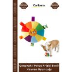 Carlburn #petshop Interaktif Sesli Isırma Çekiştirme Yumuşak Çıngıraklı Peluş Frizbi Evcil Hayvan Oyuncağı - Tek Ebat - Çok Renkli