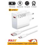 Carlburn Premium 120W Ultra Hızlı Şarj Seti Adaptör + Type C Kablosu Tüm Telefonlara Uyumlu Şarj Cihazı