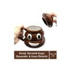 Carlburn Premium Özel Tasarım Hediye Kutulu Gülücüklü Seramik Kupa 14 x 15 cm Emoji Bardak - Renkli