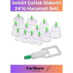 Carlburn Premium Series Selülit Vakumlu Masaj Aleti 24'lü Kupa Hacamat Seti