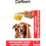 Carlburn Sıvı Hazneli Şampuan Sabun Silikon Banyo Masaj Yapan Evcil Hayvan Kedi Köpek Tarağı