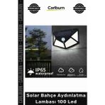 Carlburn #solar Dış Mekan Sensörlü Güneş Enerjili Su Geçirmez Solar Bahçe Aydınlatma Lambası 100 LED