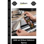 Carlburn #sprey Yapışkan Çözücü Hızlı Yüzey Temizleme Güçlü Sticker Giderici 200 ml Etiket Sökücü Sprey - Tek Ebat