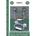 Carlburn #vantilatör Anime Kawaii USB Hands Free Esnek Hafif Kuromi 2 Kademeli Şarjlı Boyun Fanı Vantilatör - Çok Renkli