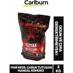 Carlburn Yeni Nesil Çıra Odun Gerektirmez Çabuk Tutuşan Tek Kibritle Yüksek Isıyla Yanan Mangal Kömürü 2 KG