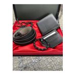 Carlino Erkek Cüzdan Kemer Kartlıklı Şık Kutulu Set Bileklikli&tesbihli - Siyah Crl55