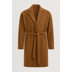 Carlo Oversize Kaşe Kumaş Yan Cepli Kışlık Erkek Kaban - Camel - XL